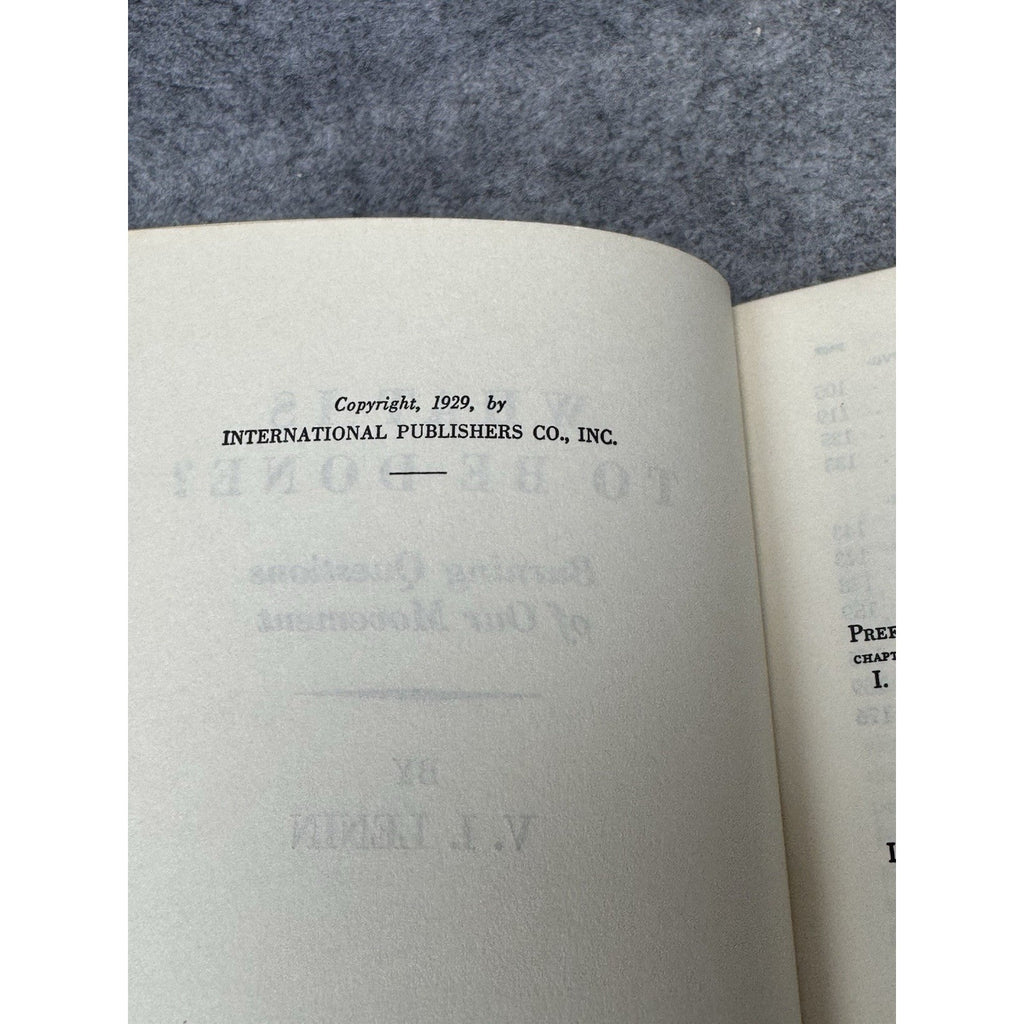 c1967 What Is to Be Done V I Lenin Little Lenin Library Marxism Paperback