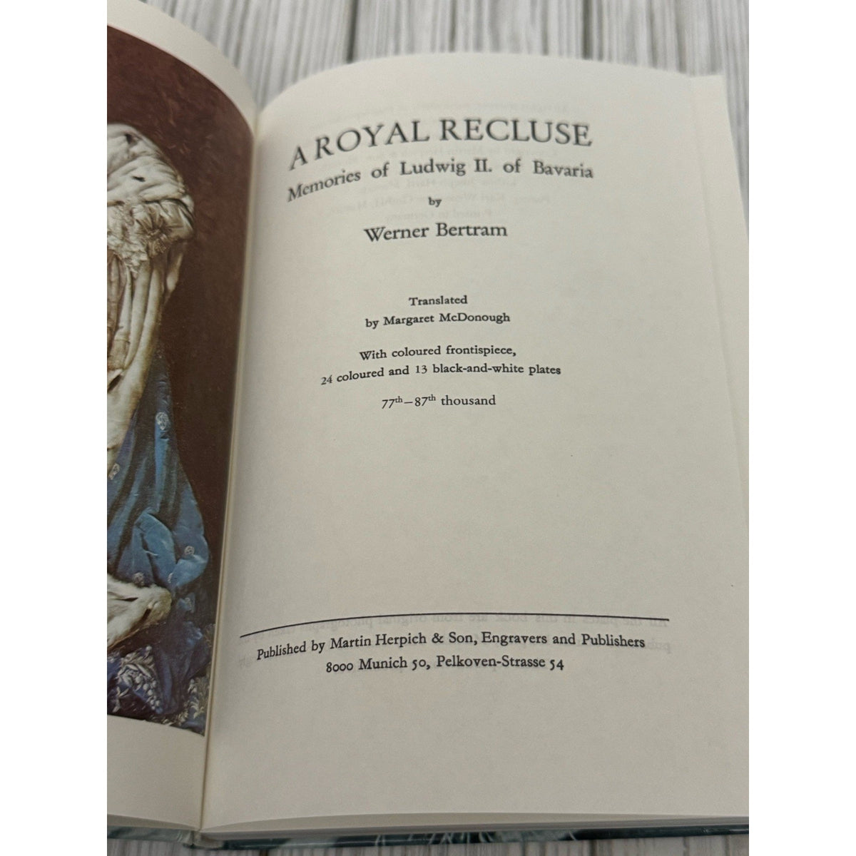 A Royal Recluse Ludwig II Bavaria Werner Bertram HC Illustrated