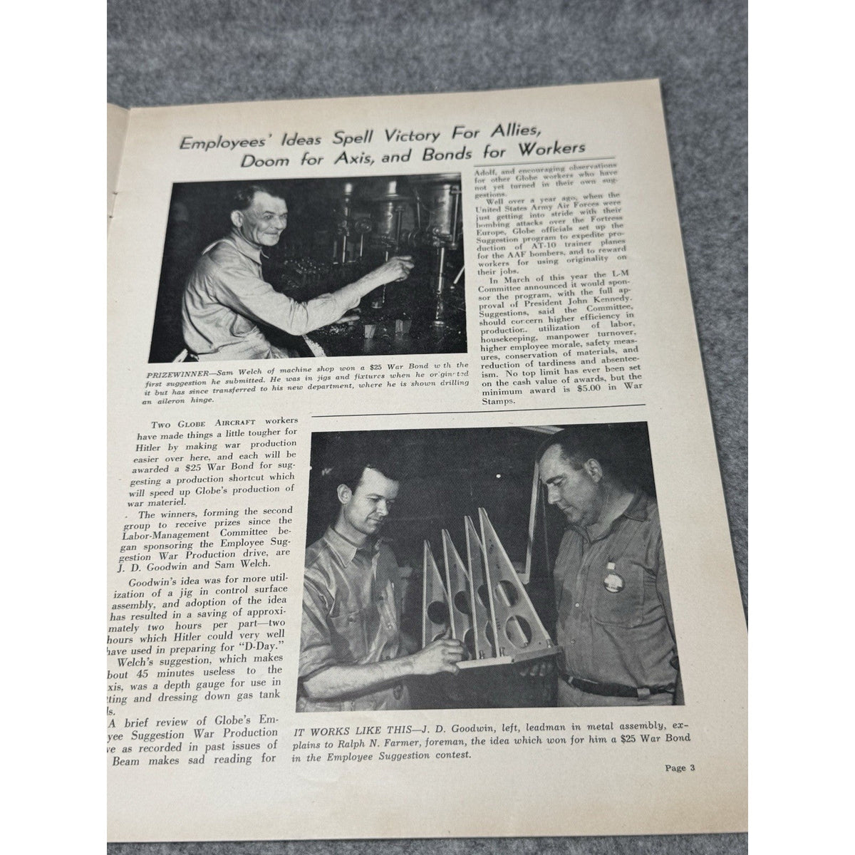 1944 Globe Beam May Pre-Invasion D-Day Editorial C-46 Commando WWII Magazine