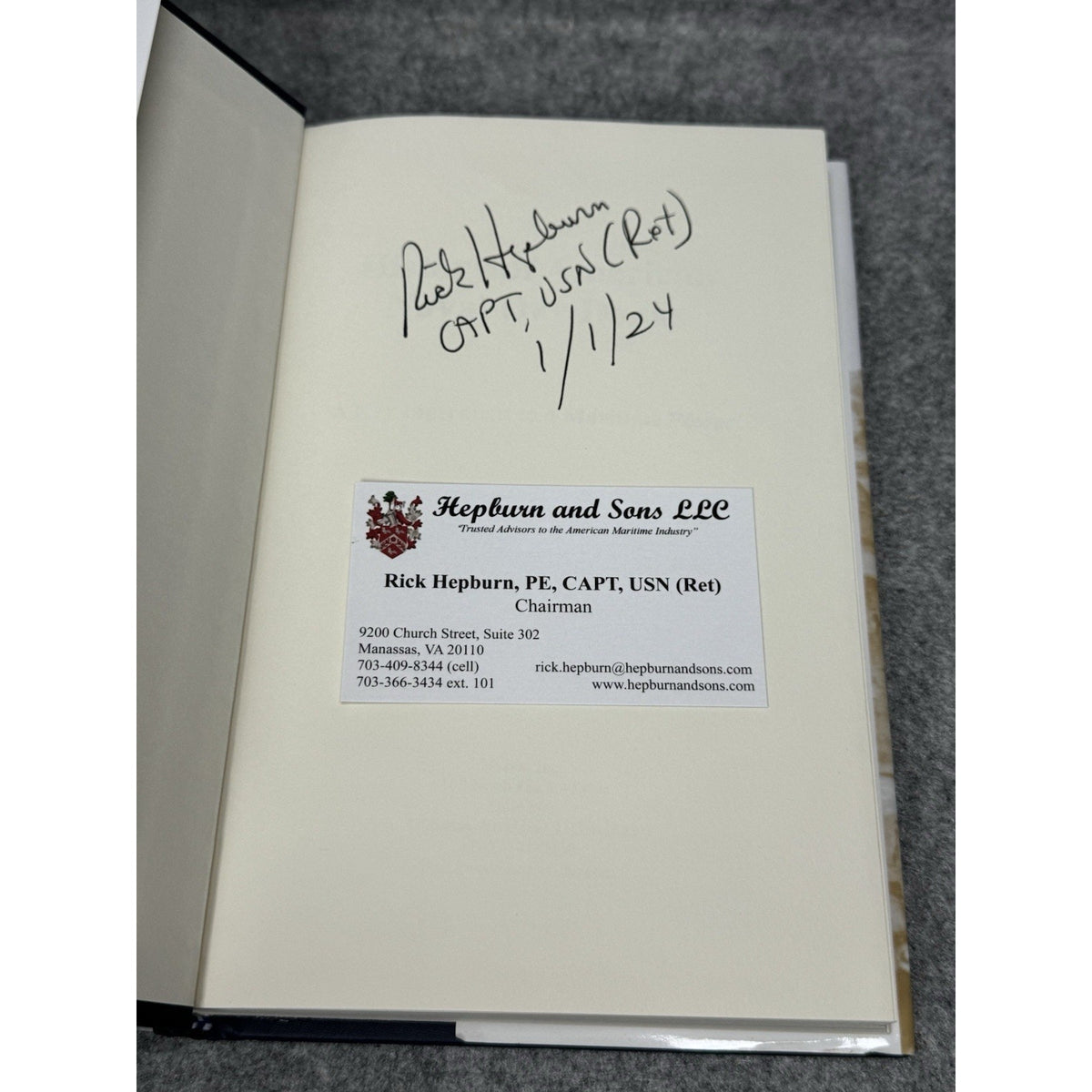 SIGNED History American Naval Dry Docks Hepburn US Navy Shipyard Maritime HC