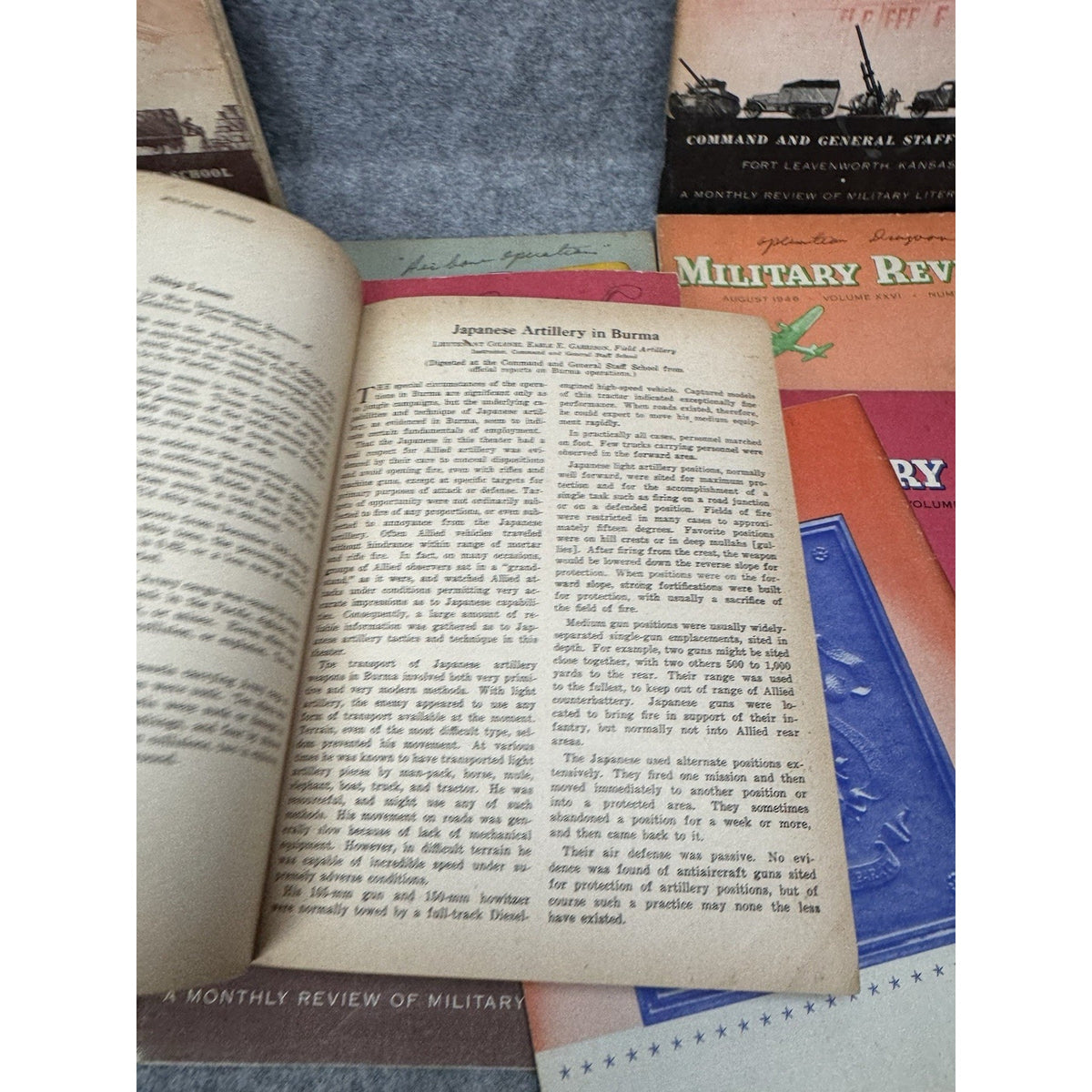 Military Review Lot 11 Magazines 1945–1947 WWII Army Maps Fort Leavenworth