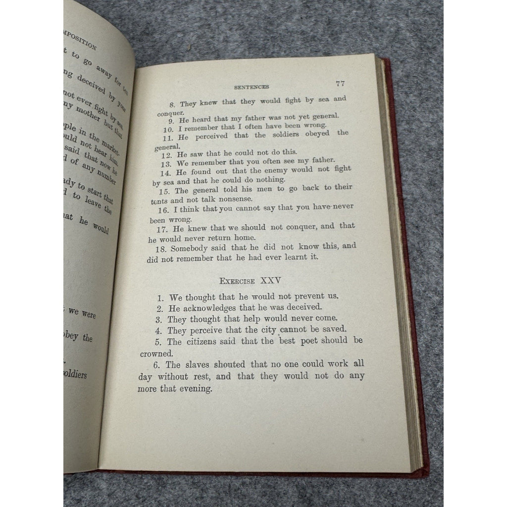 1920 Greek Prose Composition H Pitman Antique Language Textbook Hardcover