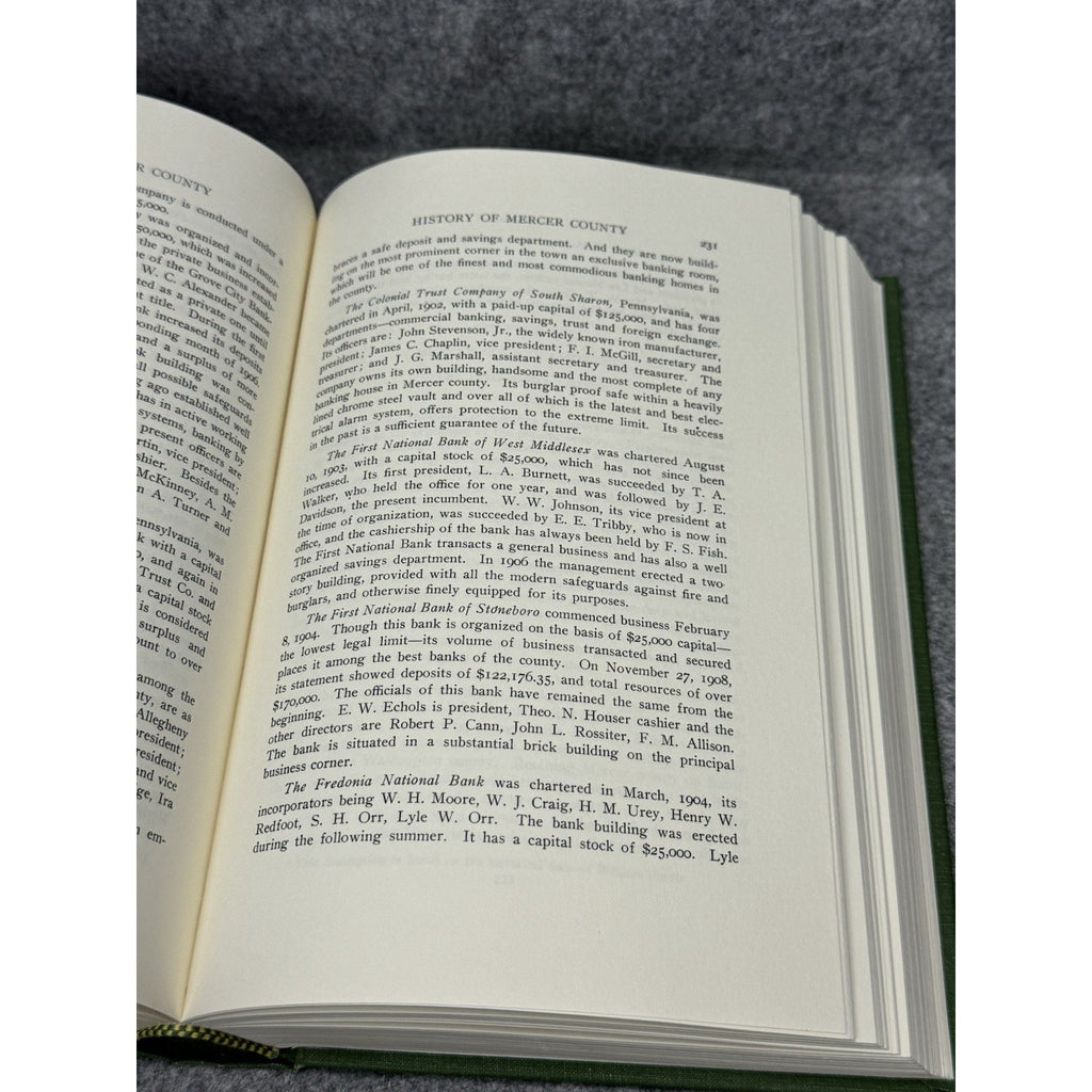 A Twentieth Century History Mercer County Pennsylvania Vol 1 J.G. White HC