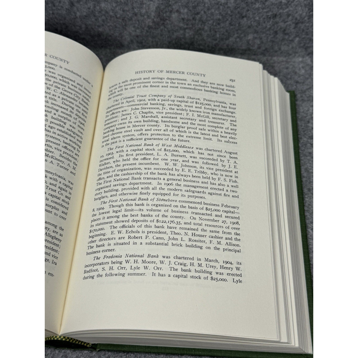 A Twentieth Century History Mercer County Pennsylvania Vol 1 J.G. White HC
