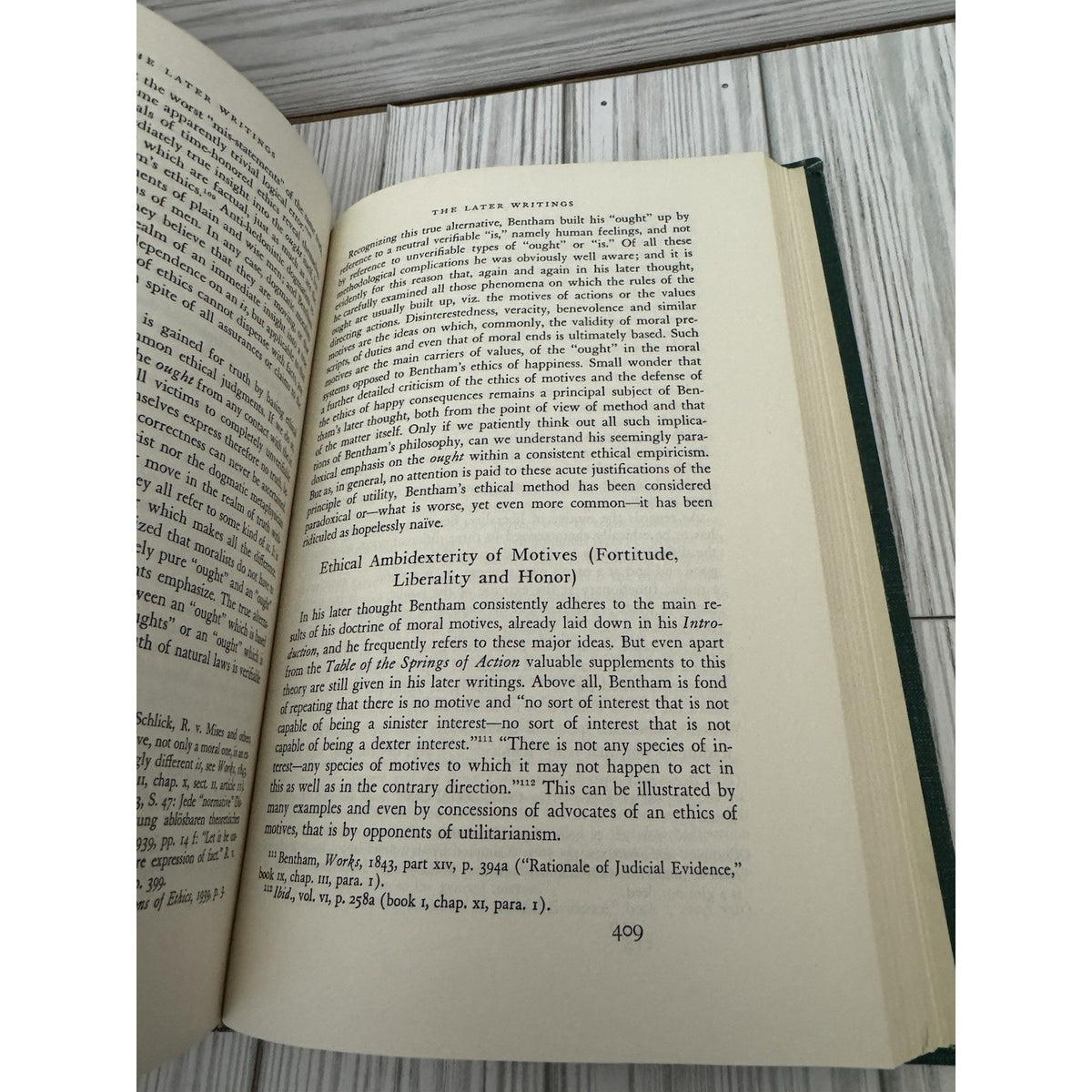 Bentham and the Ethics of Today David Baumgardt 1966 HC Octagon Books