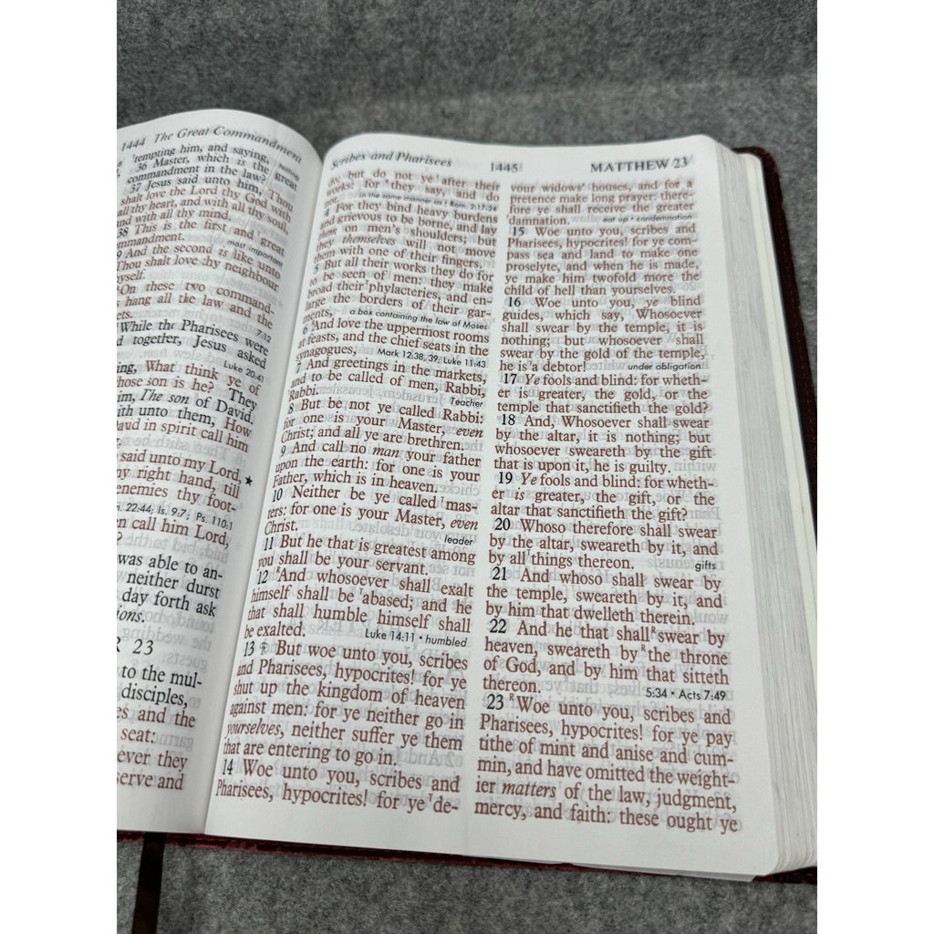 KJV Holy Bible Thomas Nelson Burgundy Red Letter Read Along References