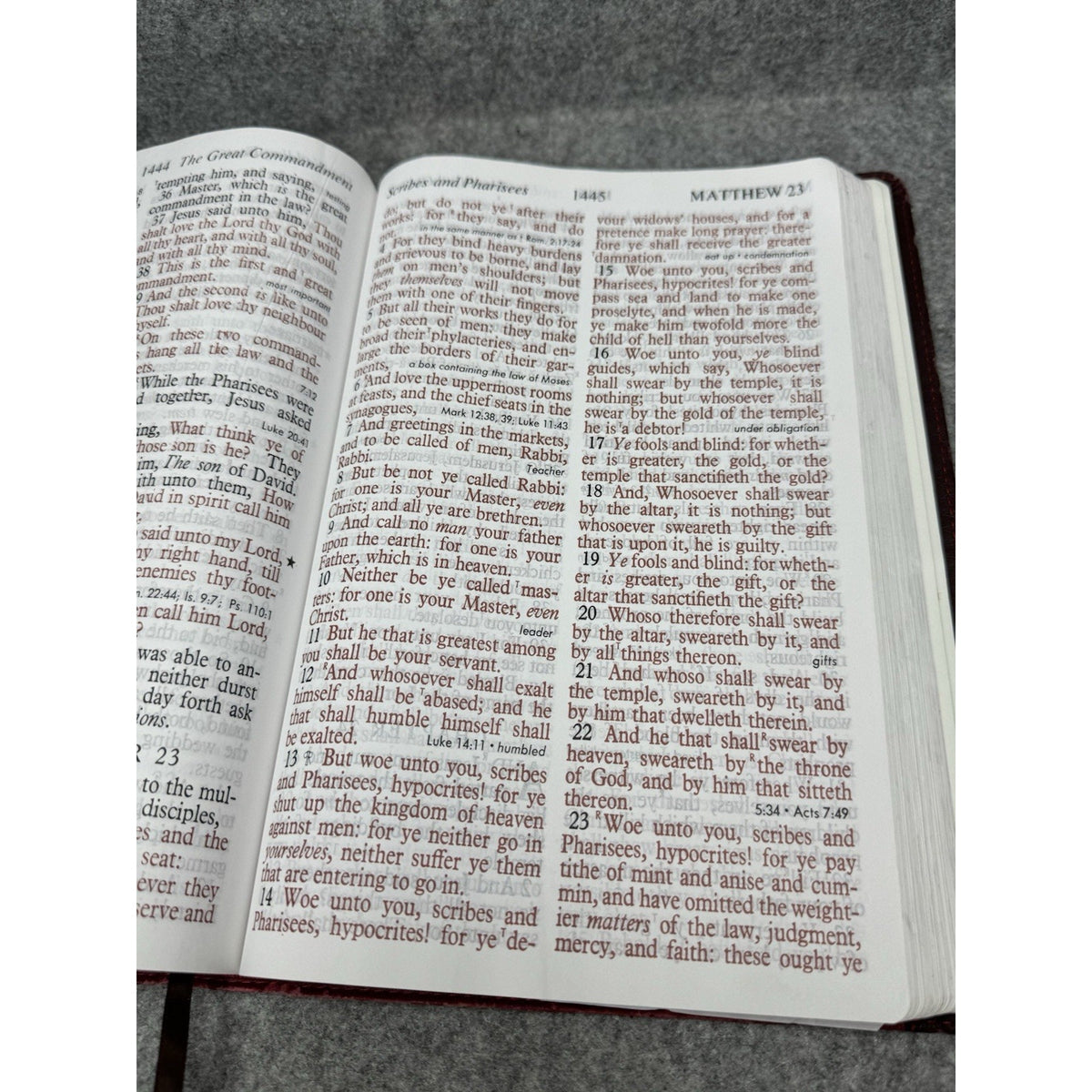 KJV Holy Bible Thomas Nelson Burgundy Red Letter Read Along References