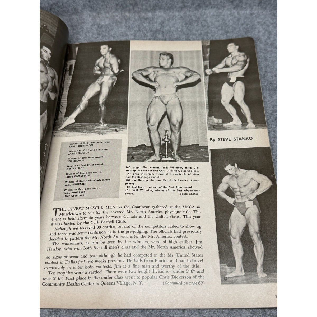 Muscular Development December 1966 Will Whitaker Bodybuilding Magazine