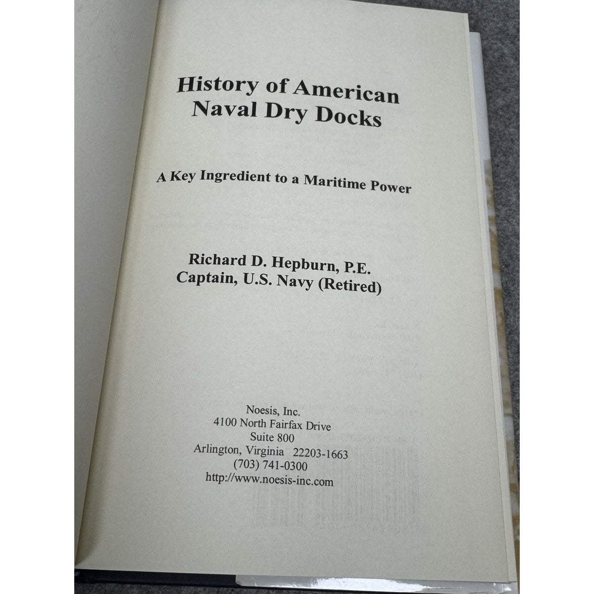 SIGNED History American Naval Dry Docks Hepburn US Navy Shipyard Maritime HC