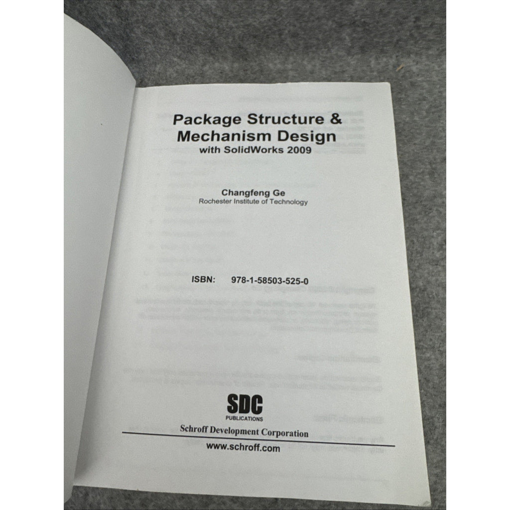 Package Structure and Mechanism Design with SolidWorks 2009 by Changfeng Ge...