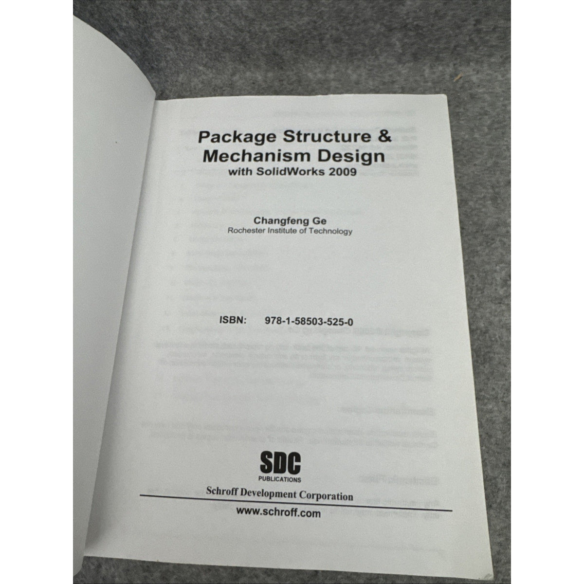 Package Structure and Mechanism Design with SolidWorks 2009 by Changfeng Ge...