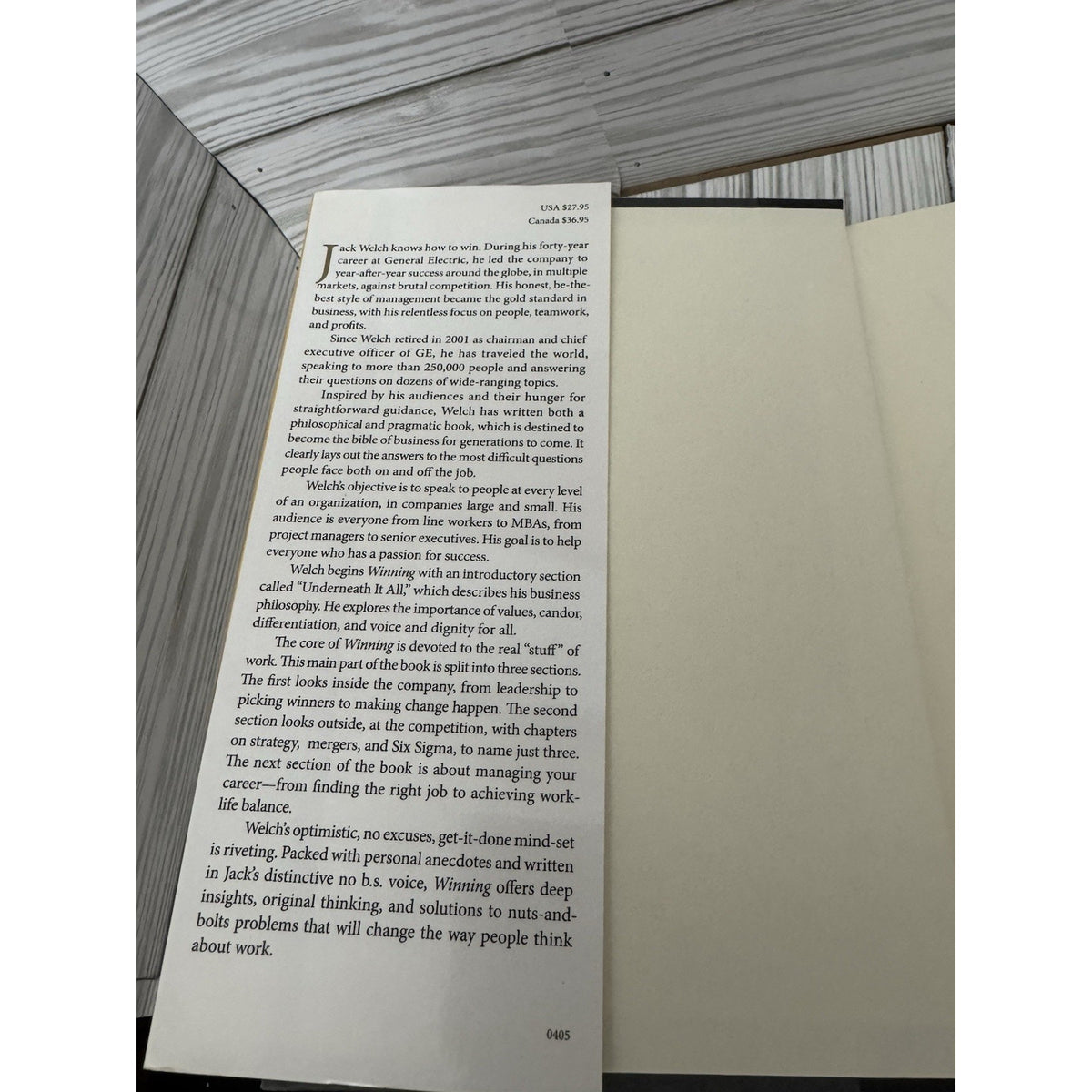 Winning Jack Welch SIGNED 1st Edition HC 2005 Autographed Inscribed