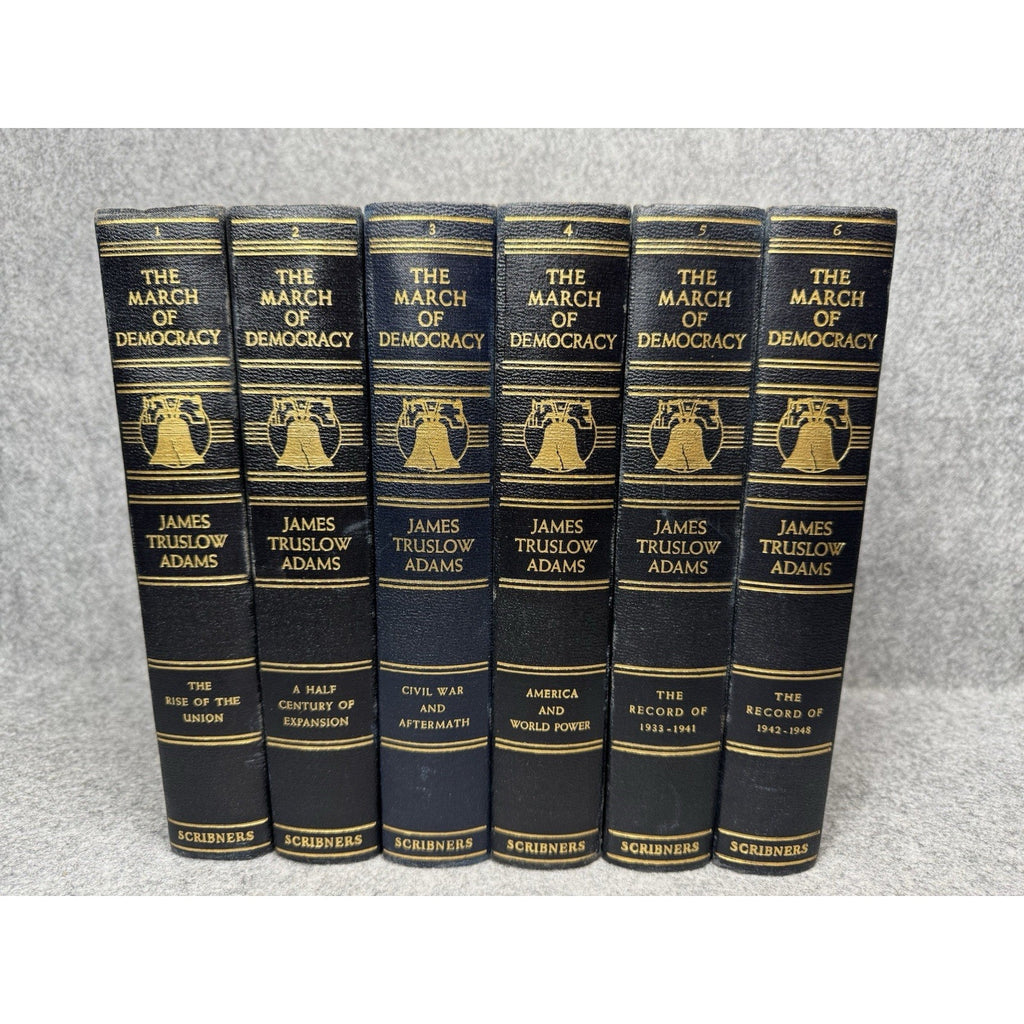 1932-1948 March of Democracy James Truslow Adams 6 Vol US History Set