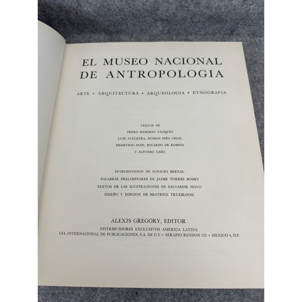 1968 El Museo Nacional de Antropologia HC Pedro Ramirez Vazquez 1st Ed