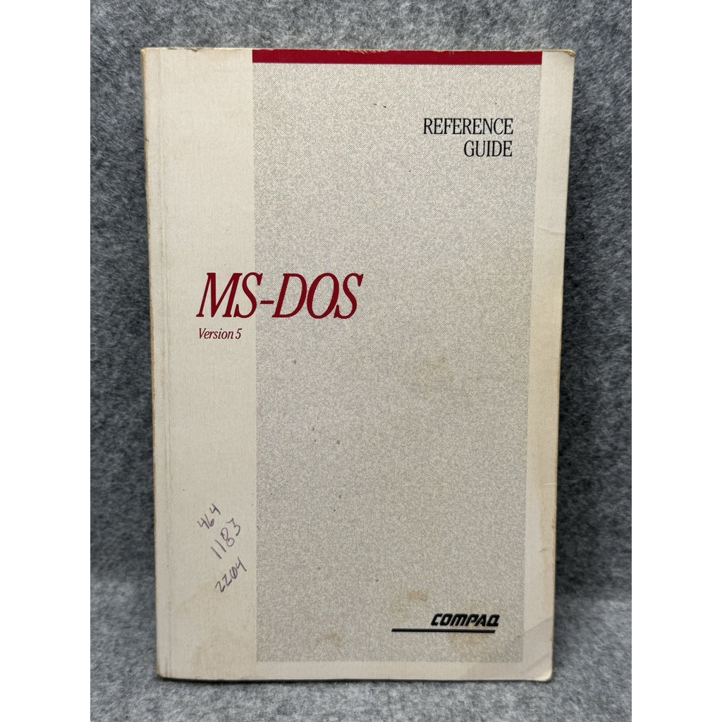 1992 Compaq MS-DOS Version 5 Reference Guide Vintage Computer Manual