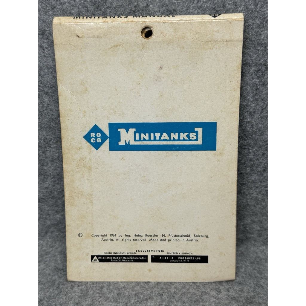 1964 Roco Minitanks HO Scale Model Collector Reference Booklet Z-184 Illustrated