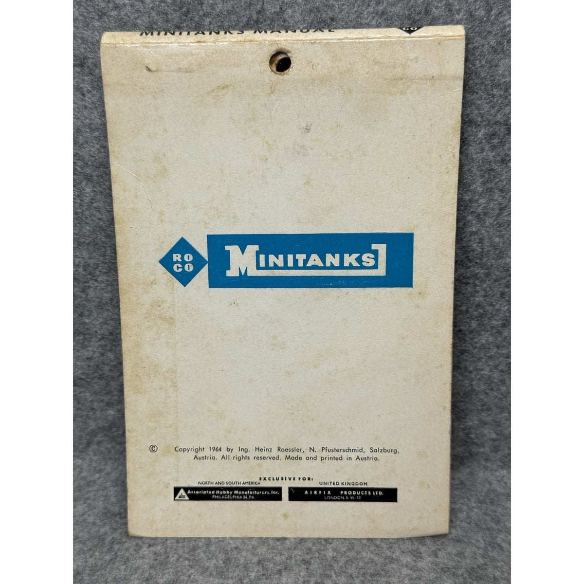 1964 Roco Minitanks HO Scale Model Collector Reference Booklet Z-184 Illustrated