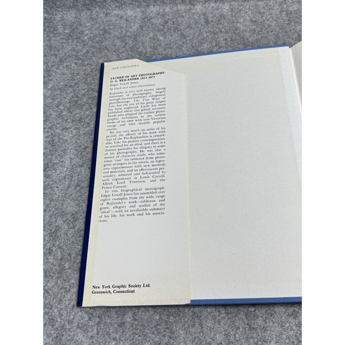 1973 Father of Art Photography O G Rejlander Jones First US Edition HC DJ