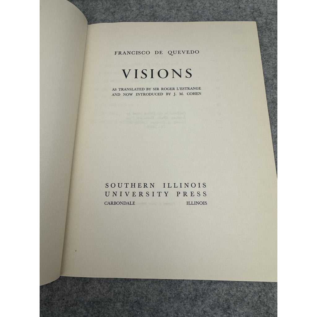 Francisco de Quevedo Visions 1963 Southern Illinois Univ Press HC