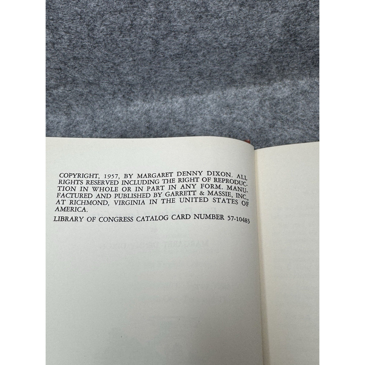 The Numbered Years Margaret Denny Dixon 1957 Jamestown Virginia History