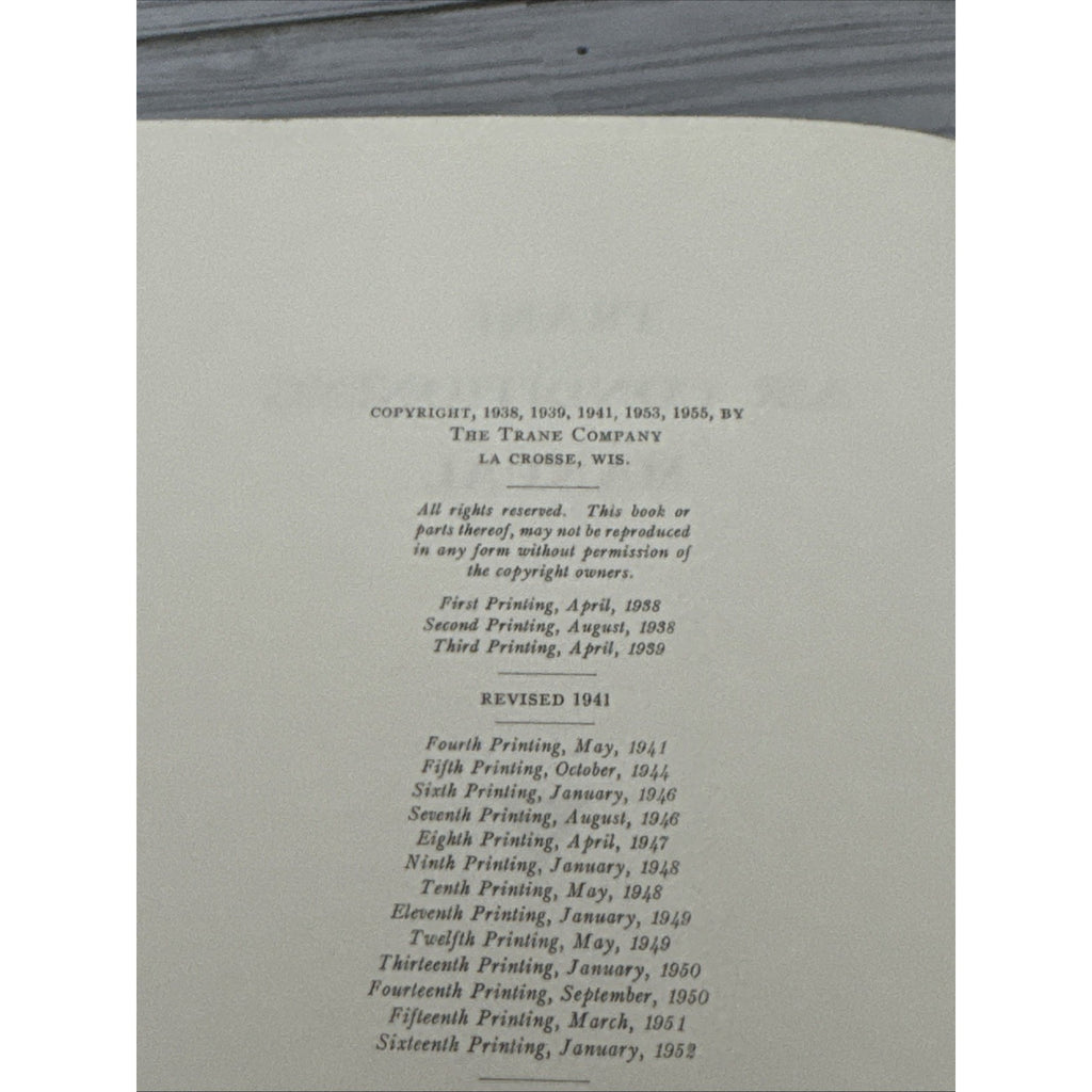 Trane Air Conditioning Manual - The Trane Company - LA Crosse, Wisconsin - 1955