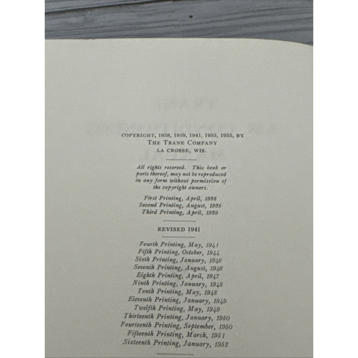 Trane Air Conditioning Manual - The Trane Company - LA Crosse, Wisconsin - 1955