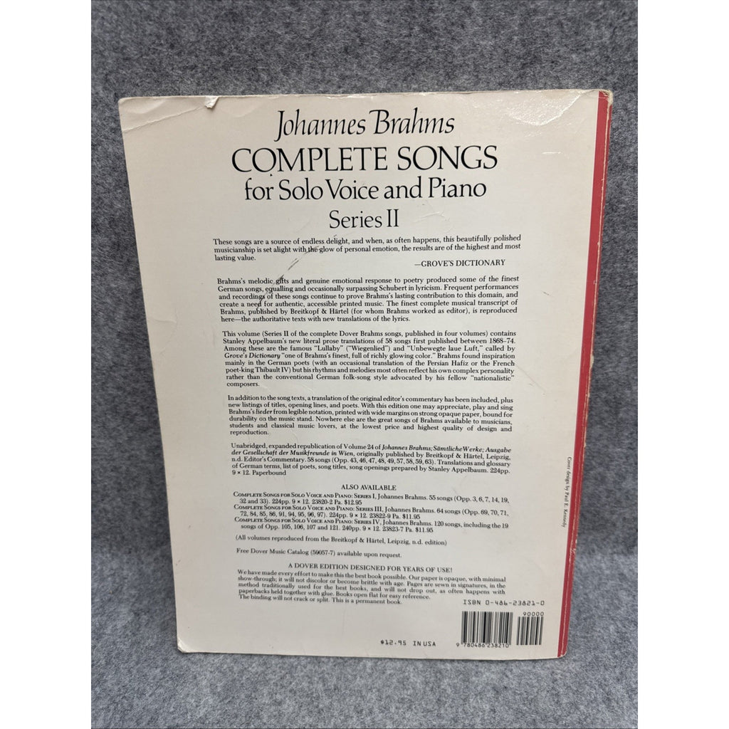 Complete Songs for Solo Voice and Piano, Series II by Brahms, Johannes