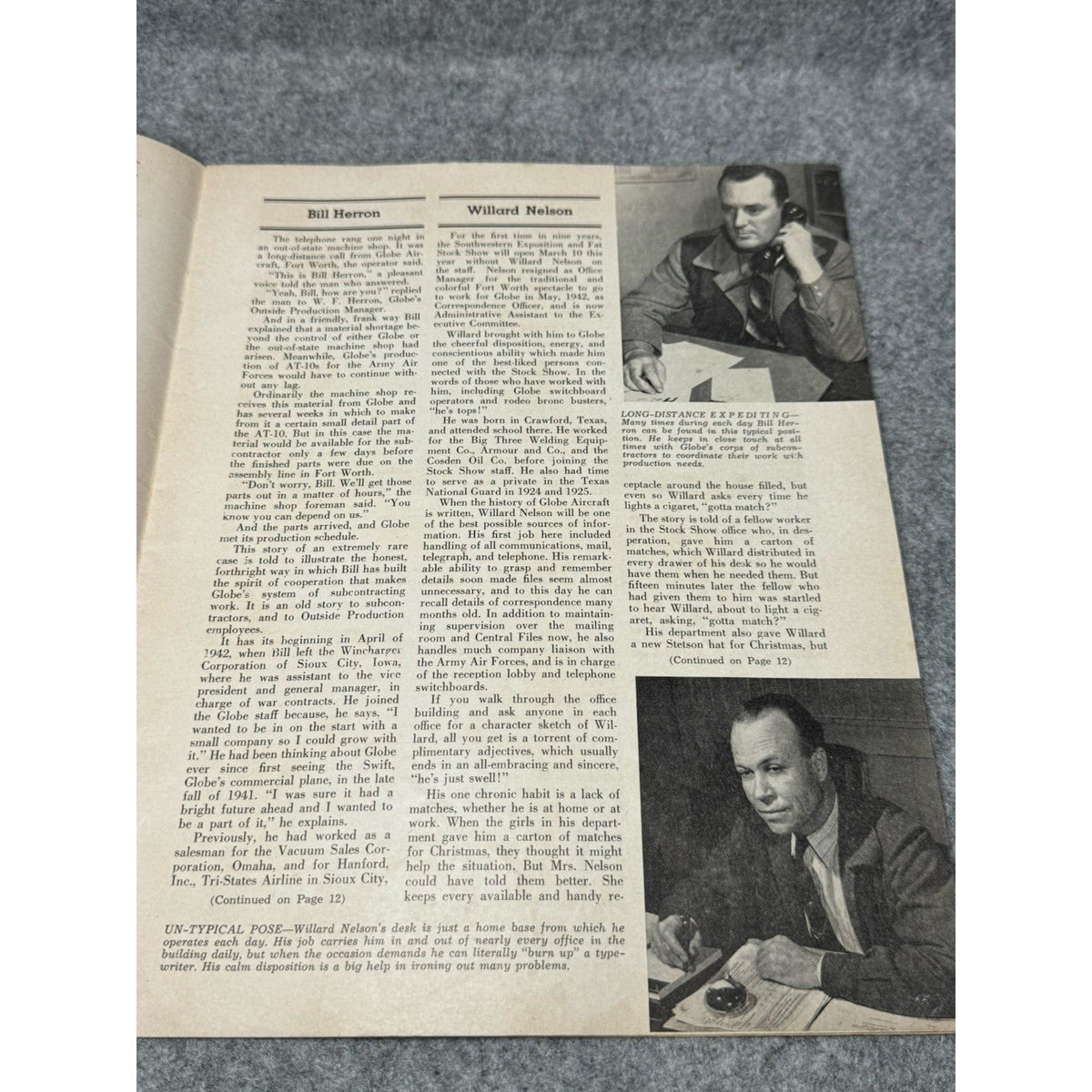 1944 Globe Beam February WWII Aircraft Magazine AT-10 Fort Worth Golden Gloves