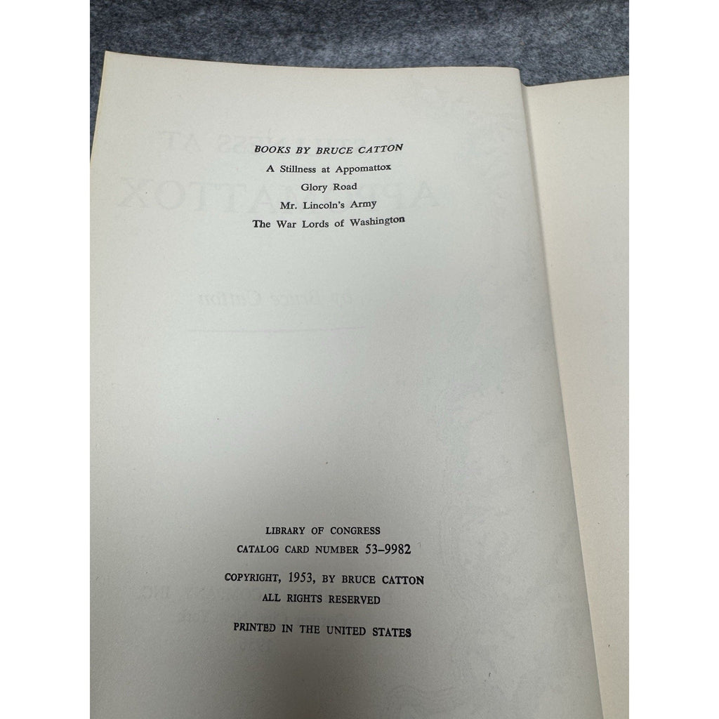 1956 A Stillness at Appomattox Bruce Catton HC Civil War Book BCE