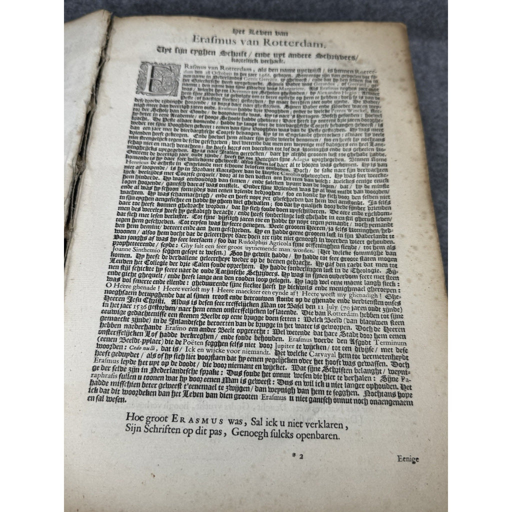1660 Erasmus Paraphrasis New Testament Dutch Folio Thomas Fonteyn