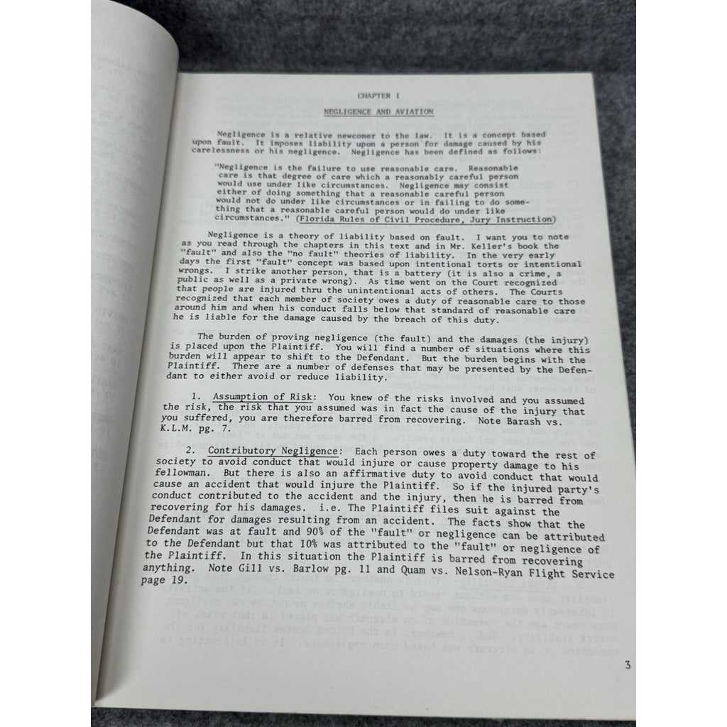 Aviation Law AS-405 Charles R Booth Embry-Riddle Legal Case Manual