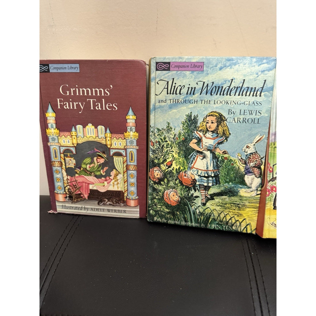 Companion Library Double-Sided Classics 4 Book Lot Oz Alice Grimm