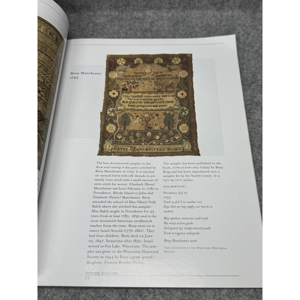 Stitched Together Early American Samplers 2007 Embroidery Exhibition Catalog