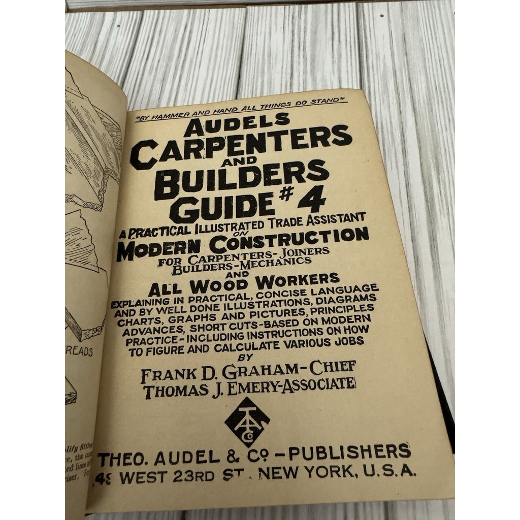 Audels Carpenters & Builders Guide #4 1949 HC Illustrated