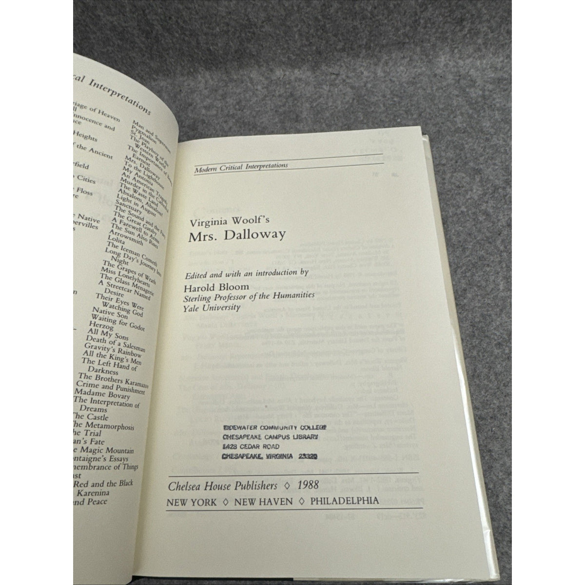Virginia Woolf's Mrs. Dalloway by Harold Bloom (Hardcover)