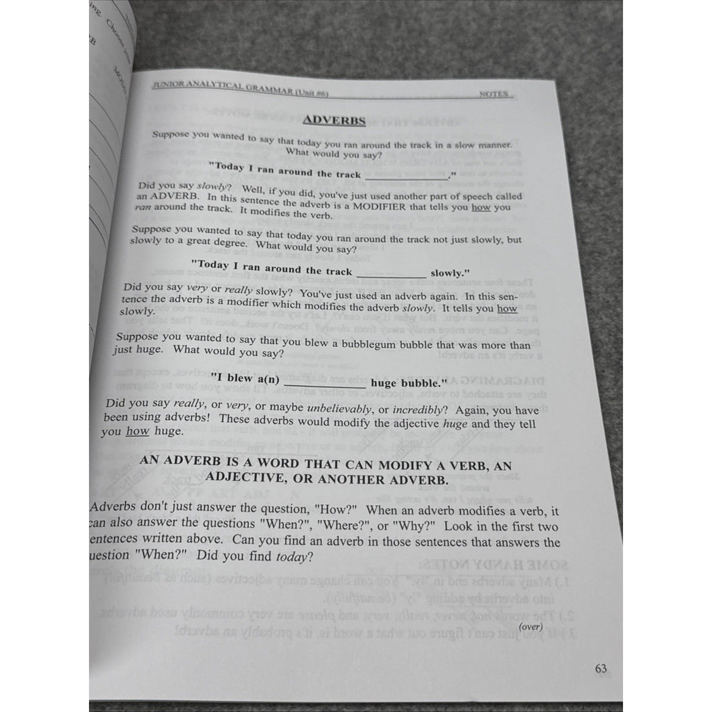 Junior Analytical Grammar Teacher Book by R. Robin Finley (1996, Trade...