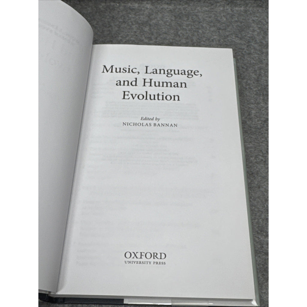 Music, Language, and Human Evolution by Nicholas Bannan (2012, Hardcover)