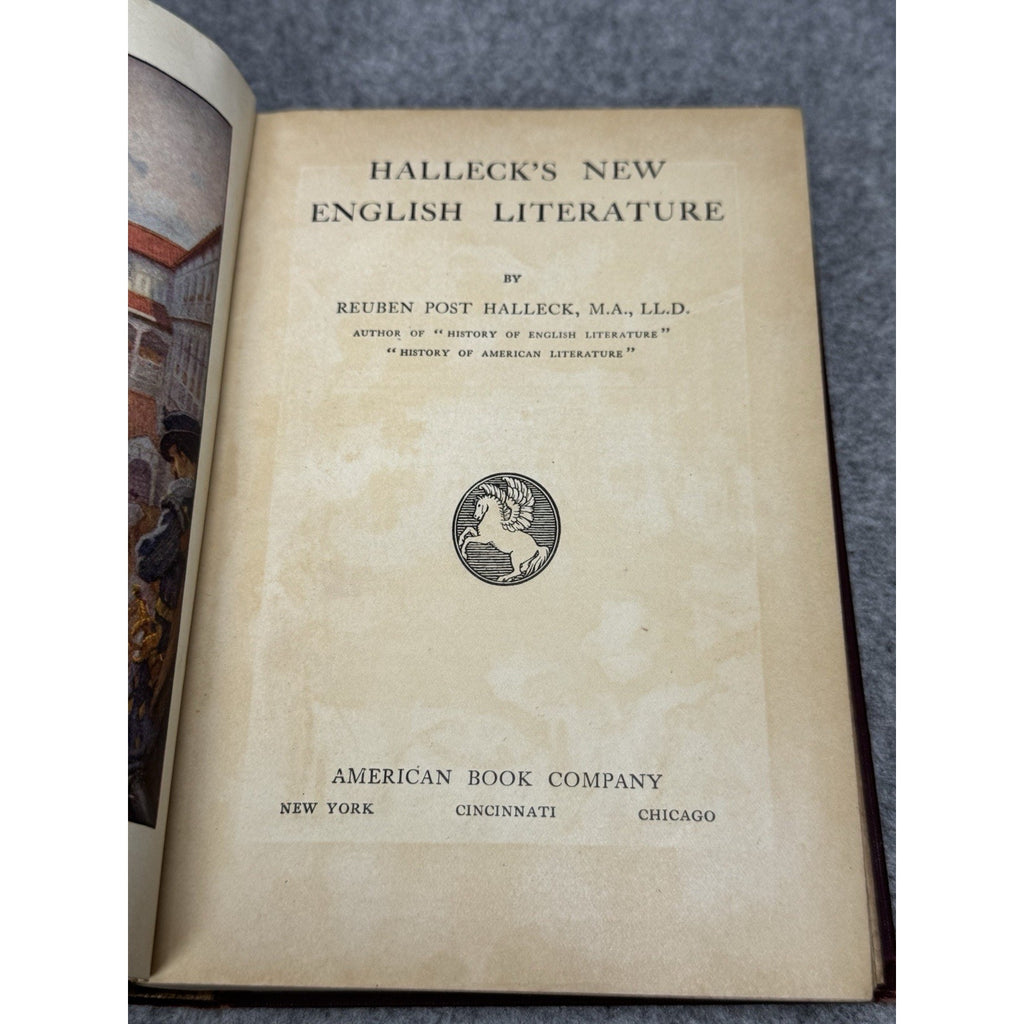 1913 Halleck’s New English Literature Illustrated Shakespeare Poetry Hardcover