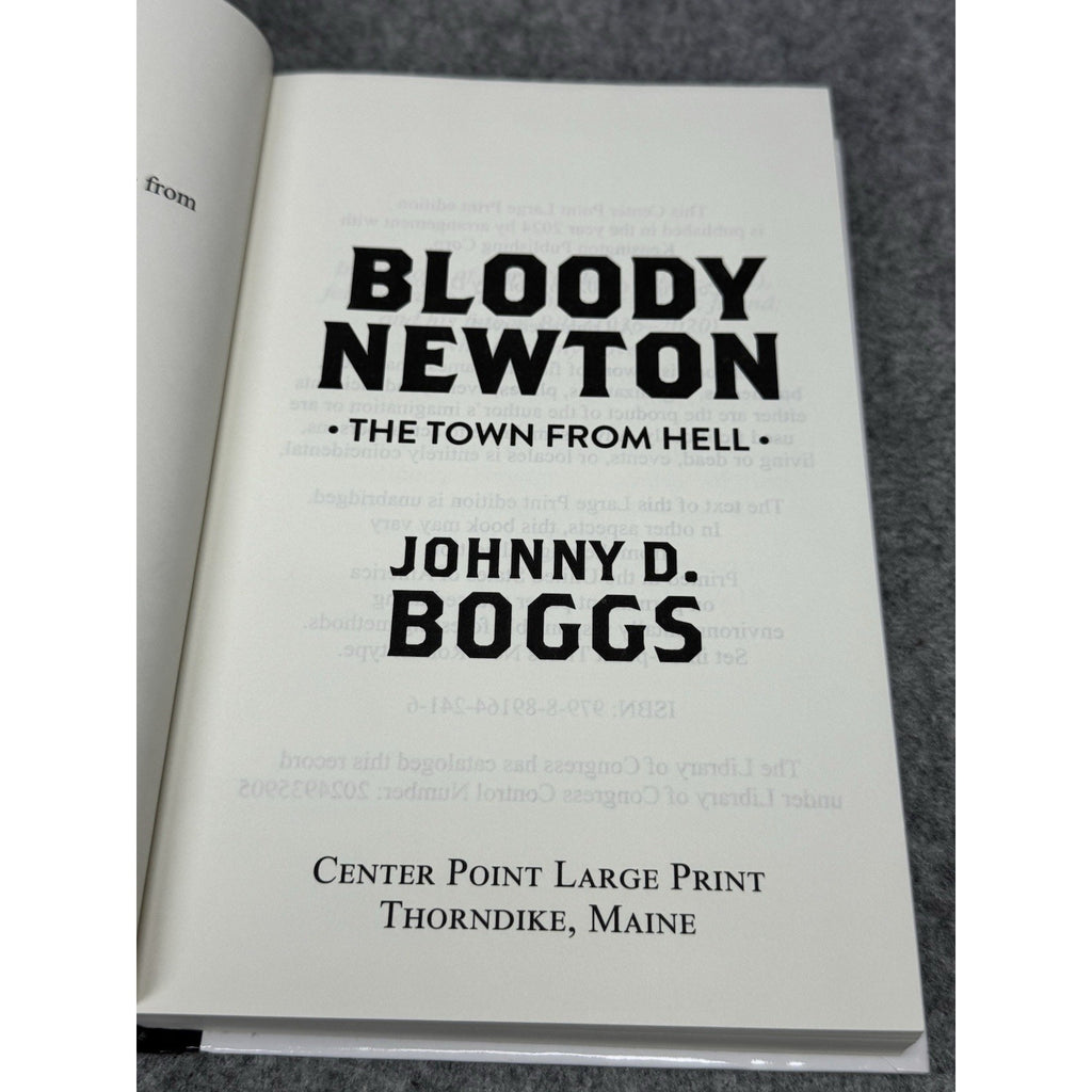 2024 Bloody Newton Town from Hell Johnny D Boggs Large Print Hardcover