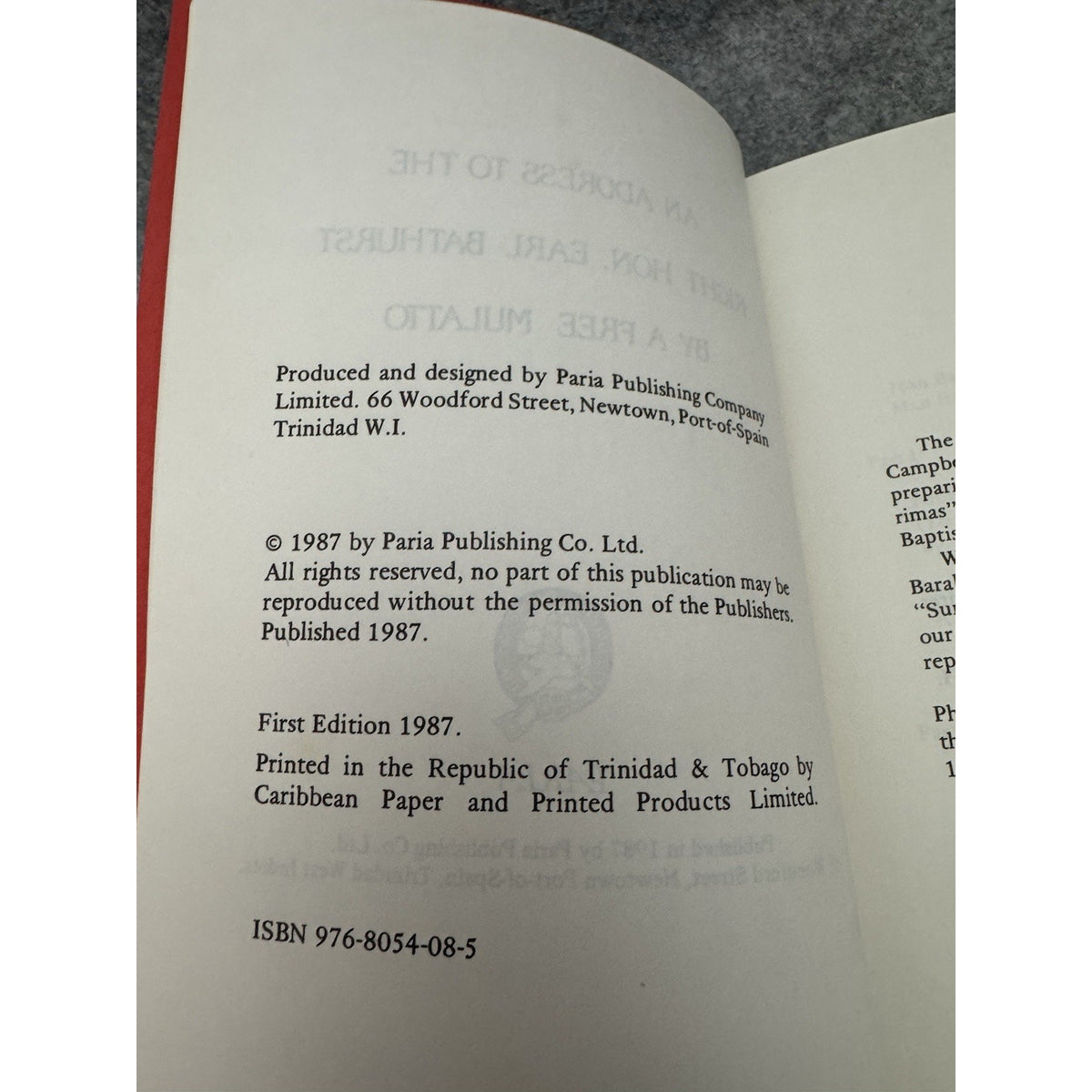 Free Mulatto J.B. Philippe 1987 1st Edition Trinidad History Paperback