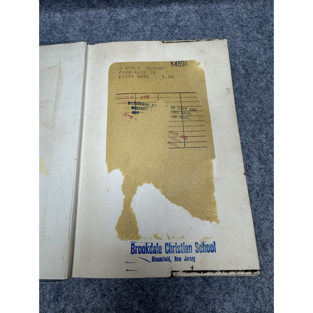 1958 From Kite to Kitty Hawk Richard Bishop First Printing Aviation History