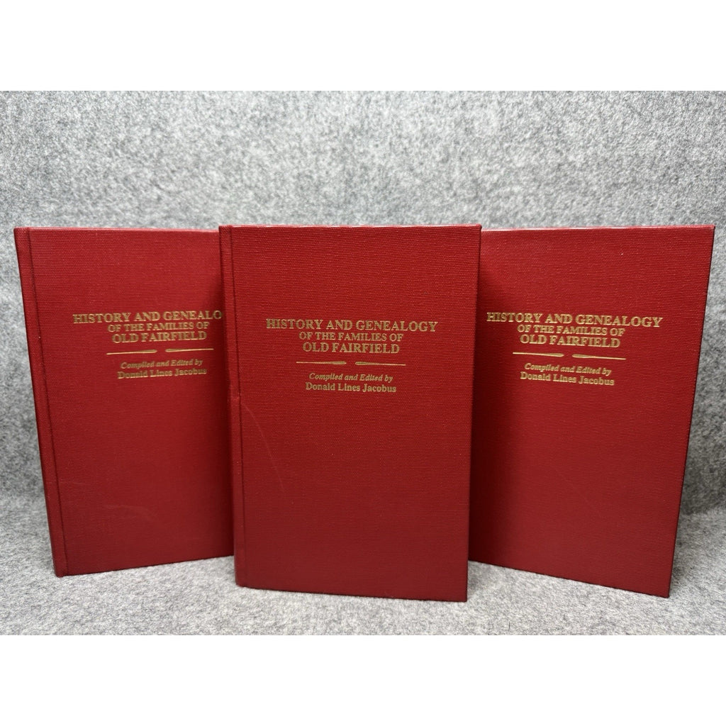 Families of Old Fairfield Genealogy Jacobus 3 Book Hardcover Set Connecticut