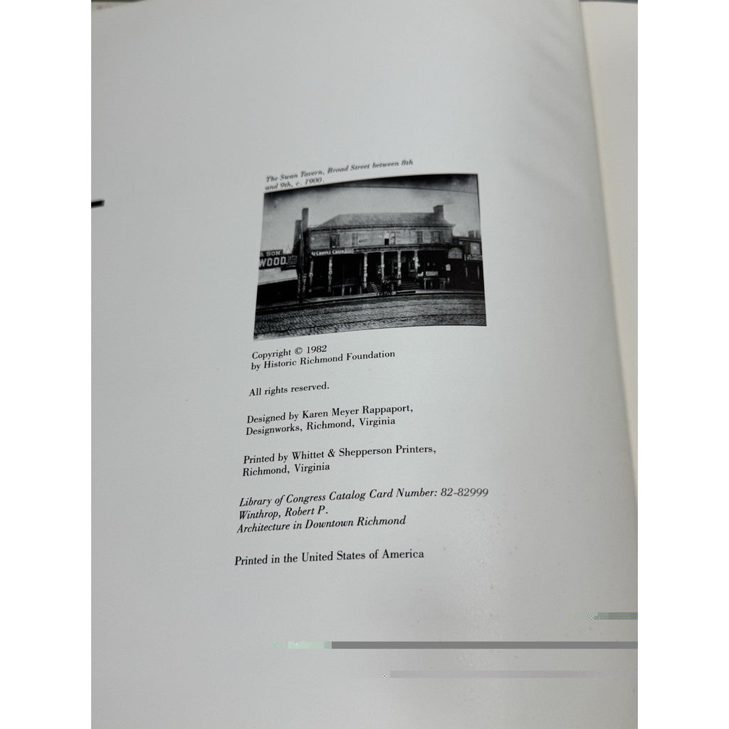 Architecture in Downtown Richmond 1982 HC Robert P Winthrop Virginia