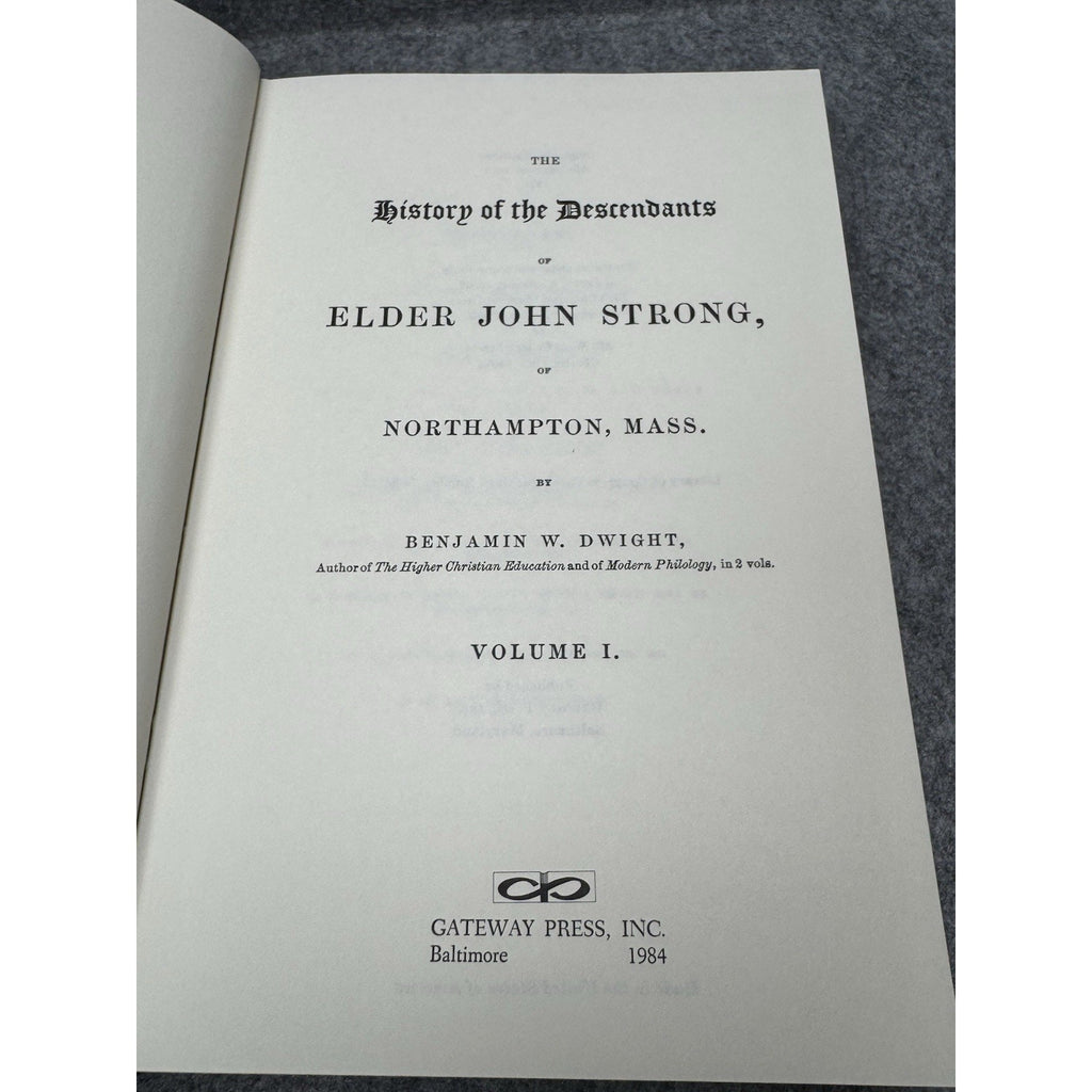Dwight Strong Family History 1984 2 Vol + 1989 Jedediah Update Genealogy