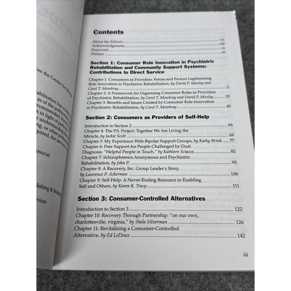 Consumers as Providers in Psychiatric Rehabilitation