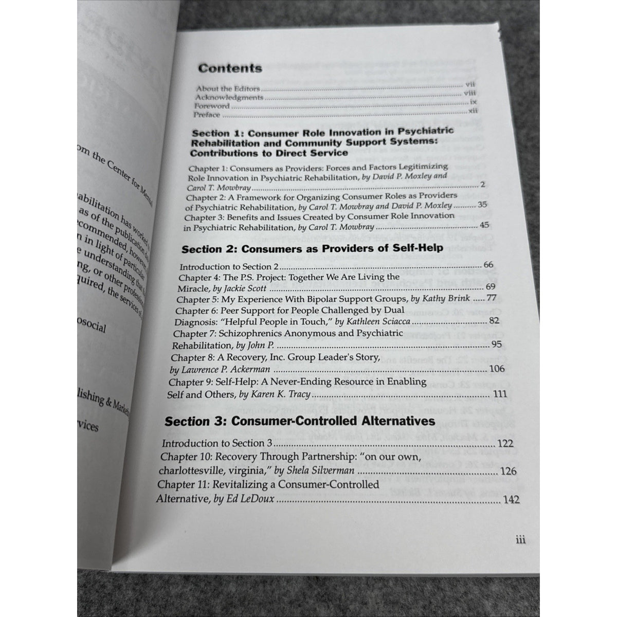 Consumers as Providers in Psychiatric Rehabilitation