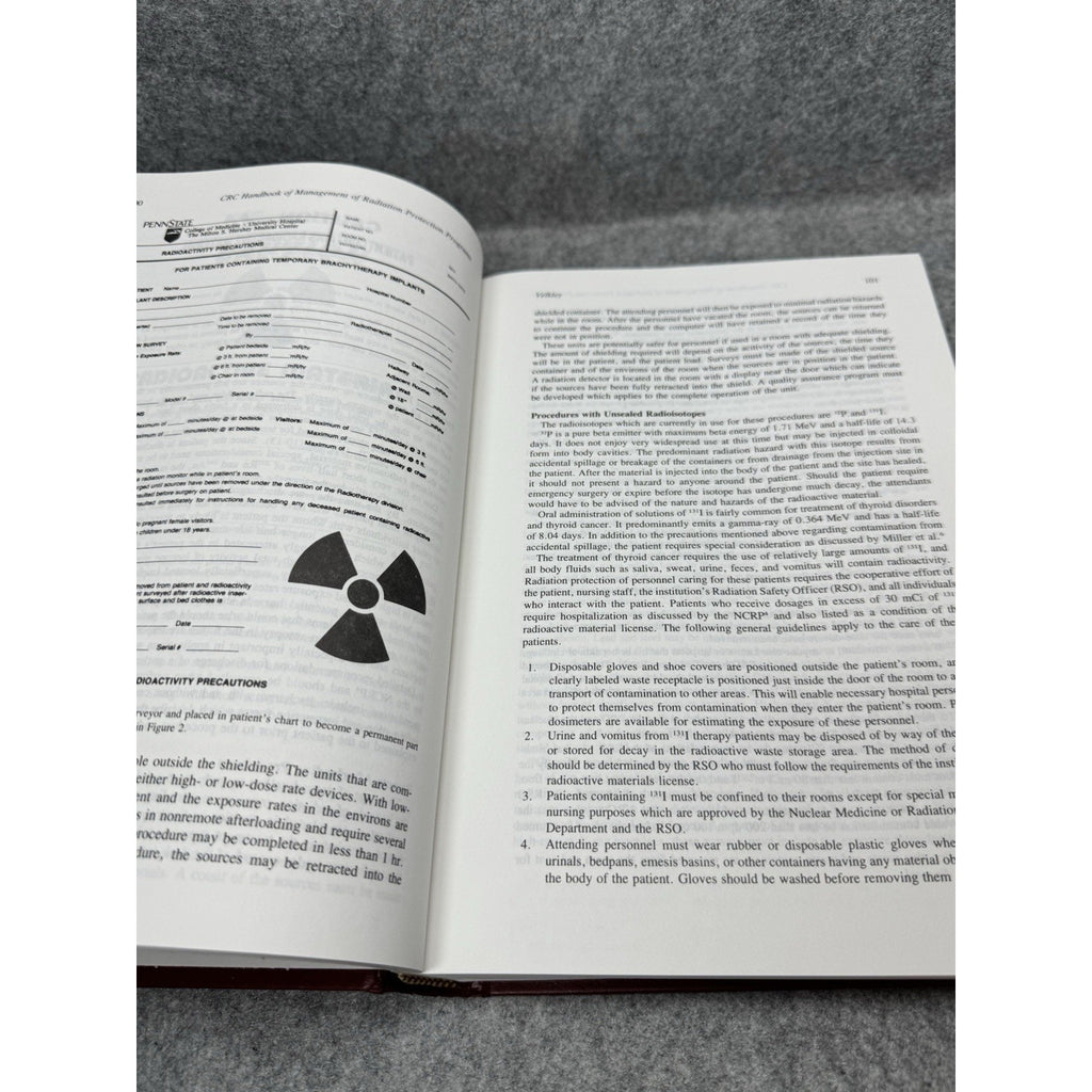 CRC Handbook Management Radiation Protection Programs 2nd Ed Miller Hardcover