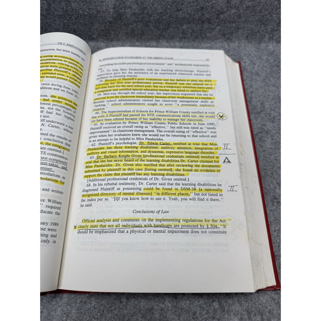 1995 Disability Law Cases Materials Problems Laura Rothstein 1st Edition