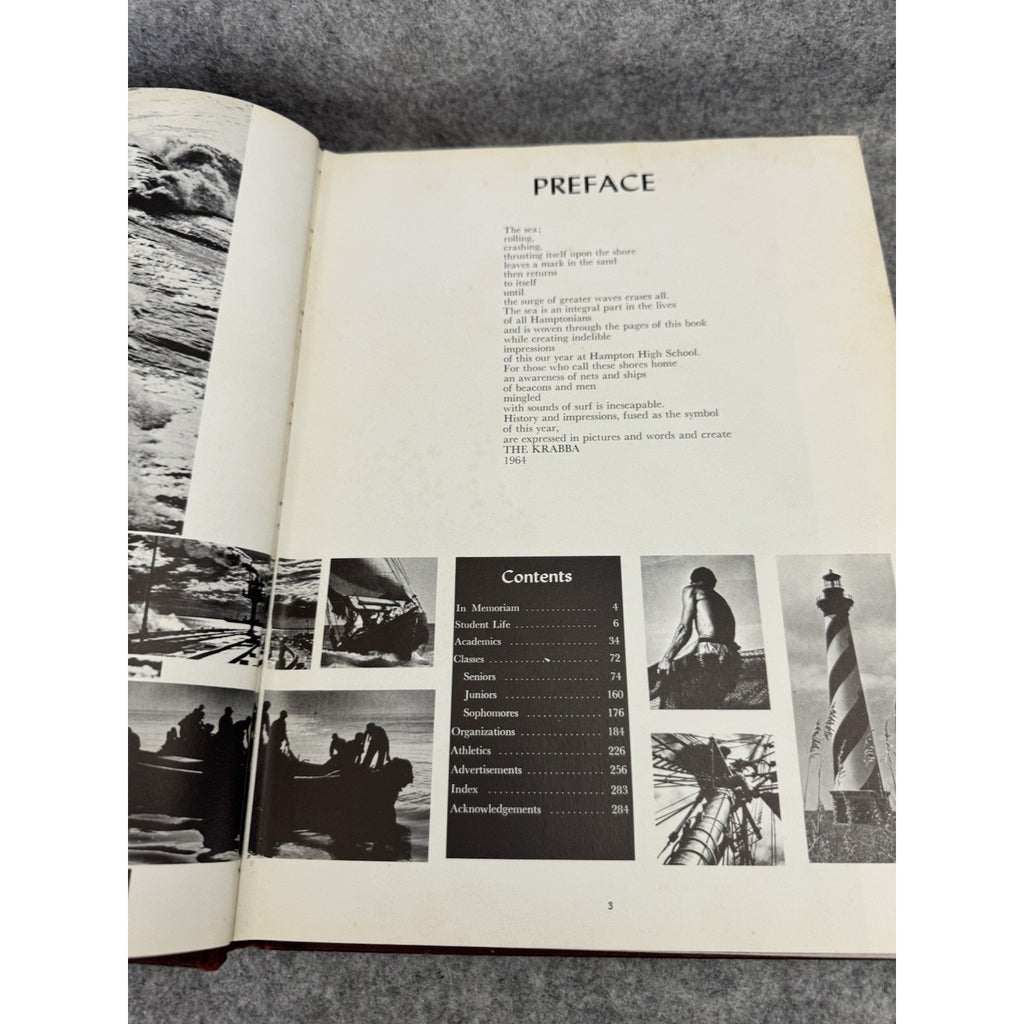 1964 Hampton High School Krabba Yearbook Hampton VA Hardcover Annual