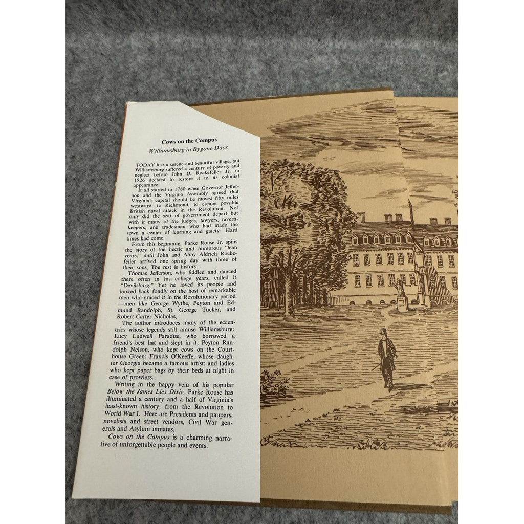 Cows on the Campus Williamsburg in Bygone Days Parke Rouse Jr 1973 HC DJ